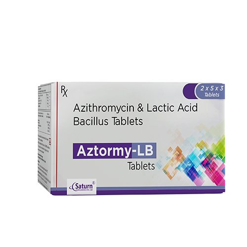 Azithromycin and Lactic Acid Bacillus Tablet | Aztormy-LB
